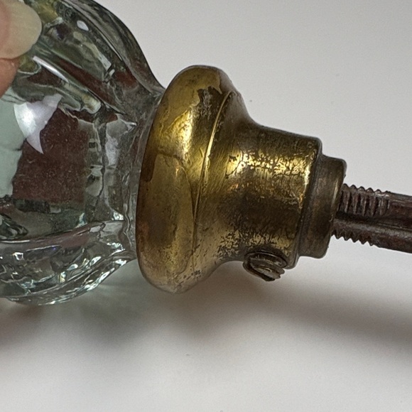 Vintage Glass and Brass Door Knob - Picture 10 of 14